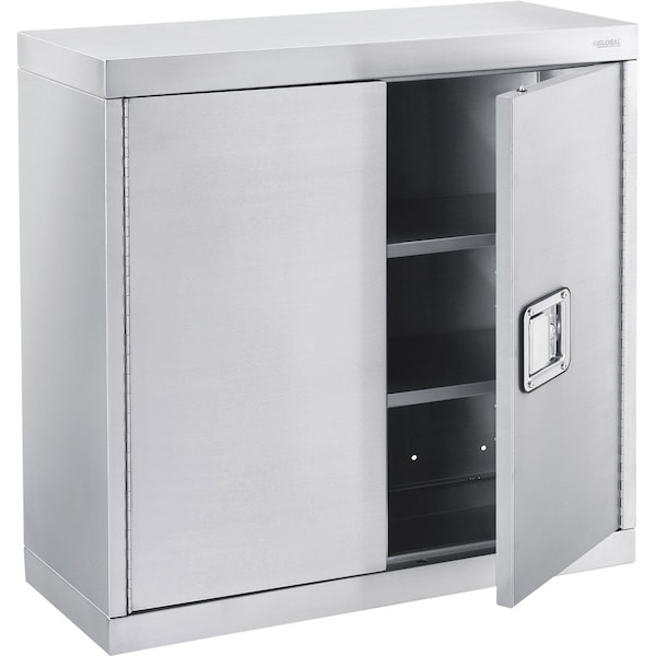 Global Industrial Wall Cabinet, Stainless Steel 430, 30W x 12D x 30H 316085 - main